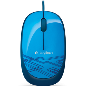 Logitech - M105 Corded Optical Mouse Blue