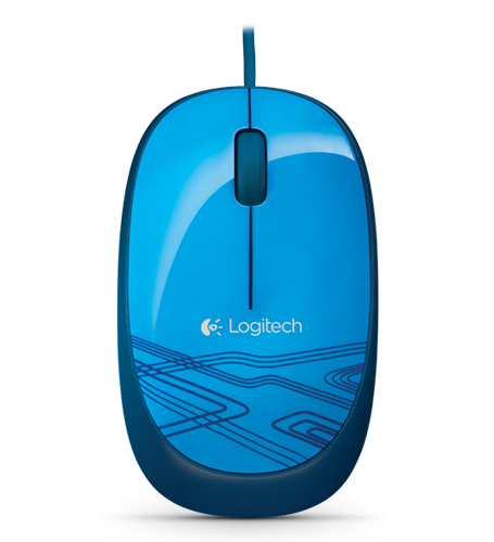 Logitech – M105 Corded Optical Mouse Blue